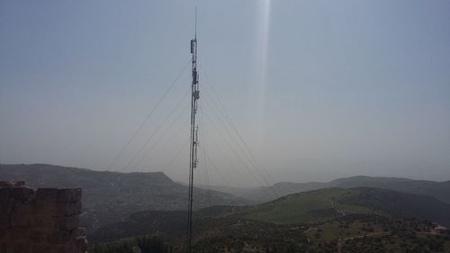 Scenic view of mountains against clear sky