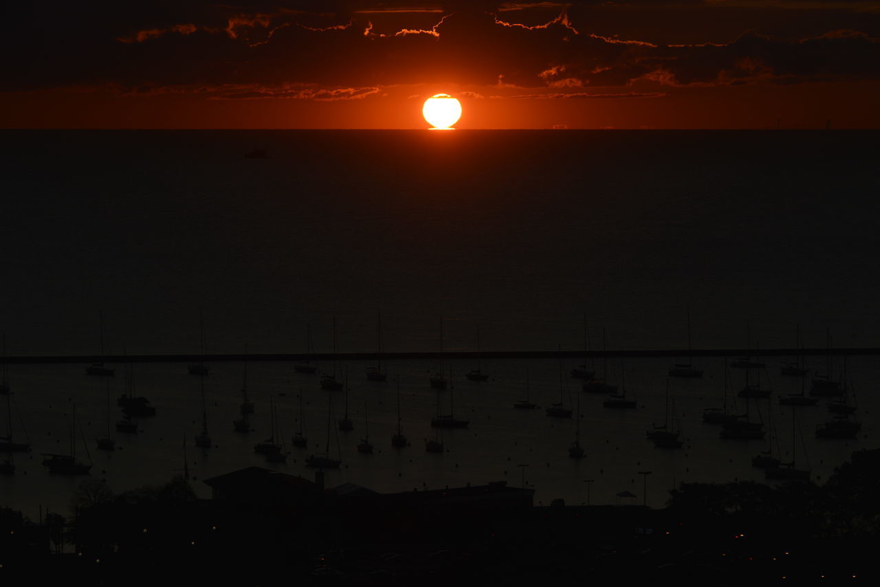 Sunrise at lake Michigan