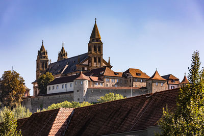 Low angle view of historic building against sky