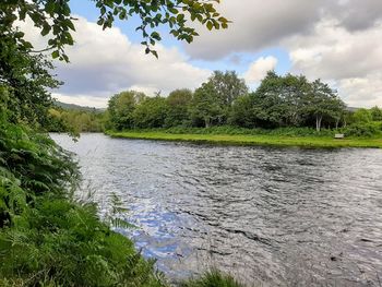 Scenic view of river against sky