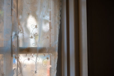 Close-up of window in home