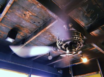 Blurred motion of ceiling fan