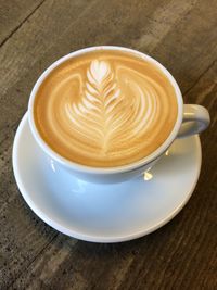 Close-up of cappuccino