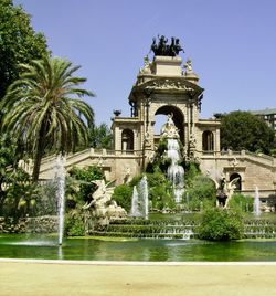 Low angle view of fountain