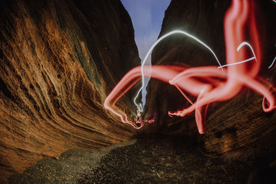 Long exposure within a mountain.