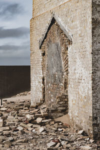 Weathered wall of old building