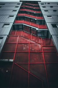 Low angle view of red building