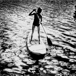 Full length of woman in water