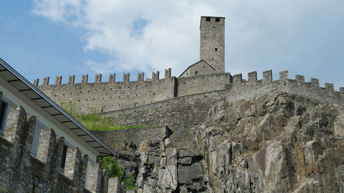 Big castle, known as castelgrande, in bellinzona, capital of canton ticino, switzerland.