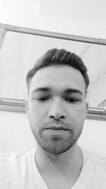 Close-up portrait of young man