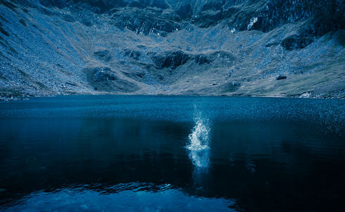 View of frozen lake