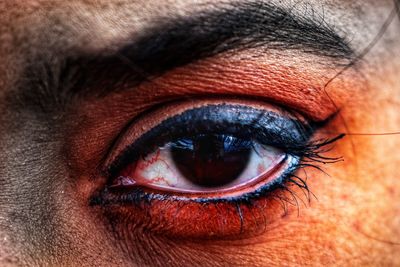 Close-up of man eye