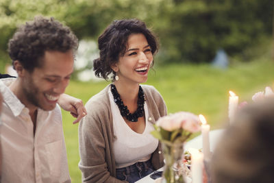 Portrait of a smiling young couple