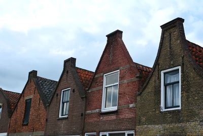 Low angle view of building against sky, in zeeland in the netherlands 