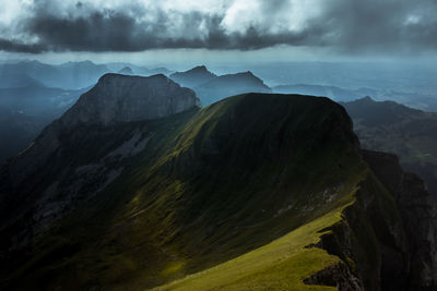 Mountain meadow before a storm