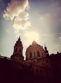 Low angle view of church against sky