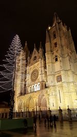 Illuminated city at night