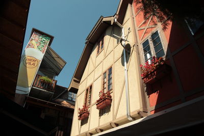 Low angle view of buildings against sky