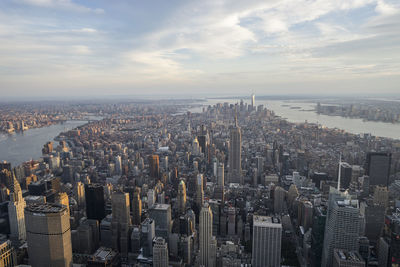 Aerial view of manhattan