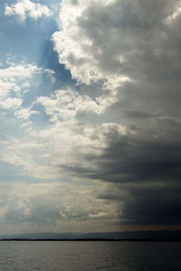 Low angle view of sea against sky