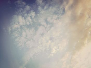 Low angle view of cloudy sky