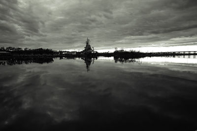 Reflection of clouds in water