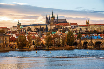 Panoramic view of the old town of prague.