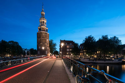 Illuminated city at night