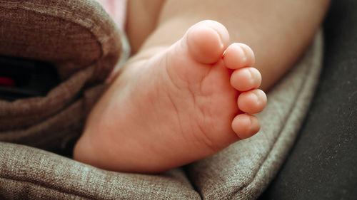 Close-up of baby feet