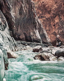 Scenic view of rocks in sea