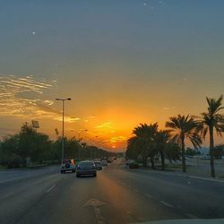 Road at sunset