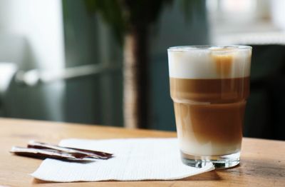 Close-up of coffee on table