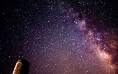 Low angle view of star field against star field