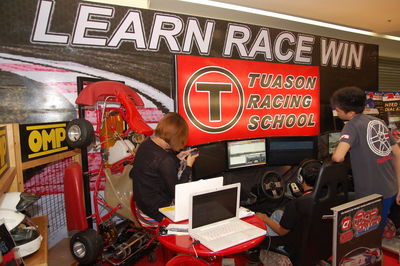 Rear view of people working at bus