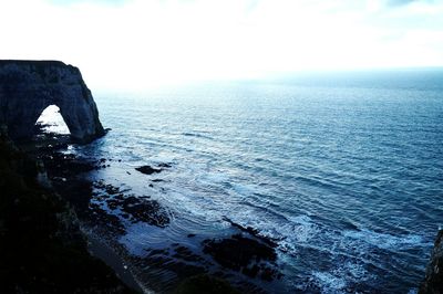 Close-up of sea against sky