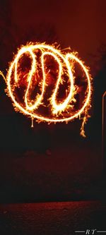 Light painting at night