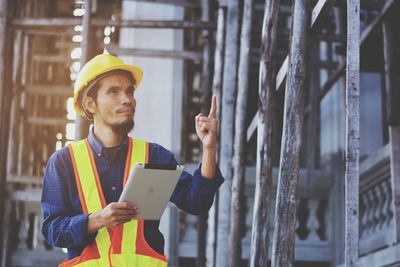 Man working at construction site