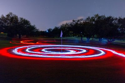 Light trails at night