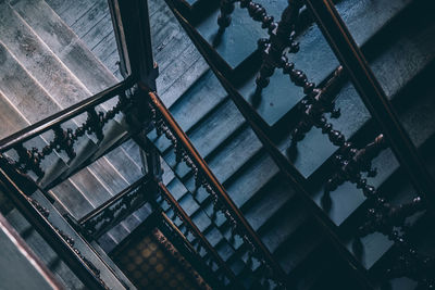 High angle view of staircase