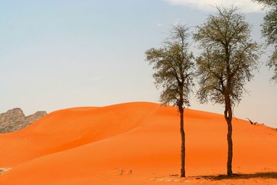 Scenic view of desert against sky