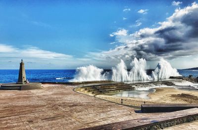 Scenic view of sea against sky