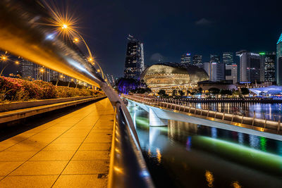 Illuminated city at night