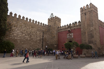 Tourists visiting temple