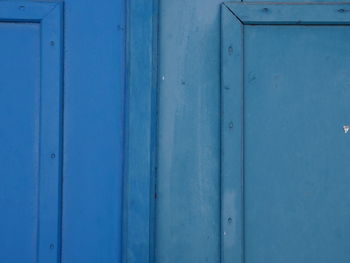Full frame shot of blue wall