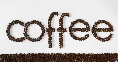 Close-up of text over white background