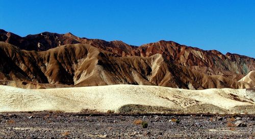 Scenic view of mountains against clear sky