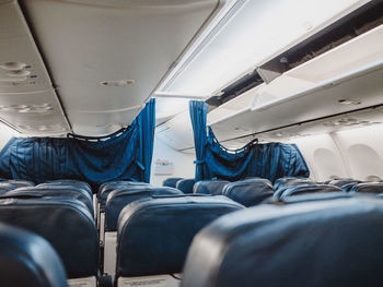 Interior of airplane
