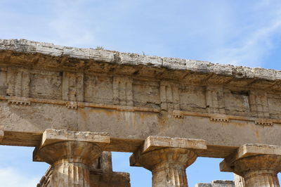 Low angle view of old ruins