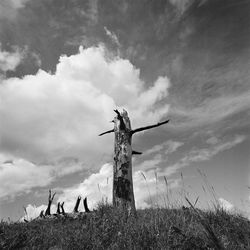 Cloudy sky over field