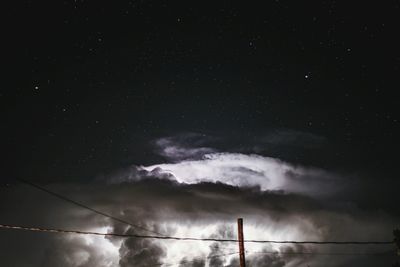 Low angle view of sky at night